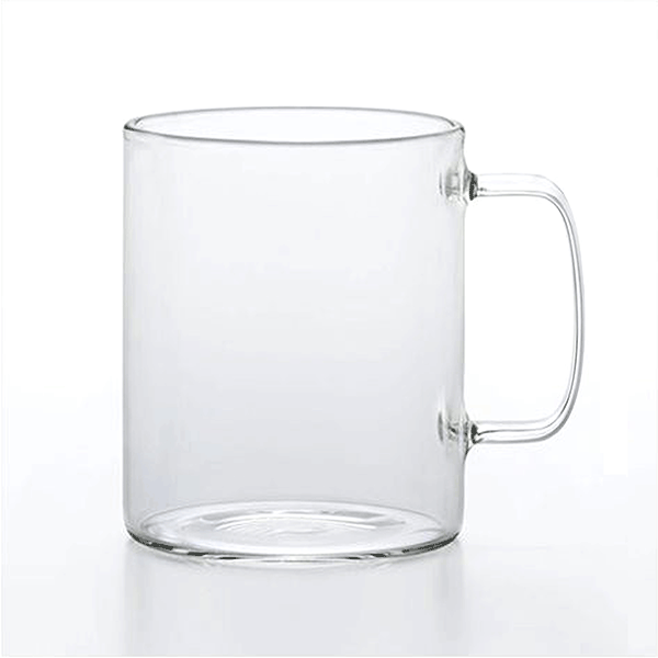 耐熱ガラスのマグカップ